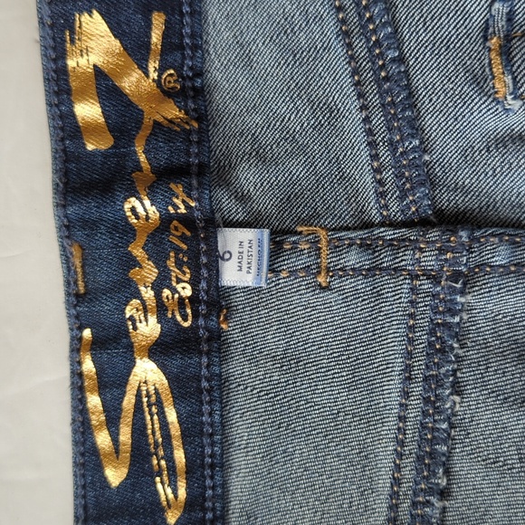 Seven 7 Weekend Short Frayed Hem Jean Shorts 6 Blue - Picture 2 of 16